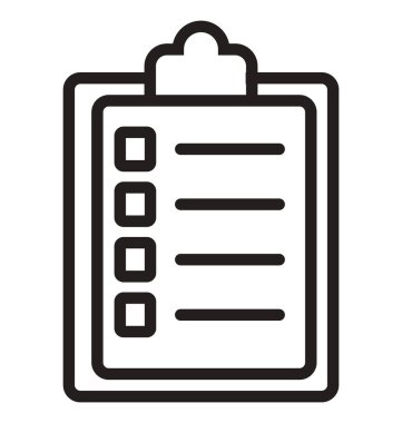 Kolayca değiştirilebilir veya düzenlediğiniz denetim listesi izole vektör simgesi