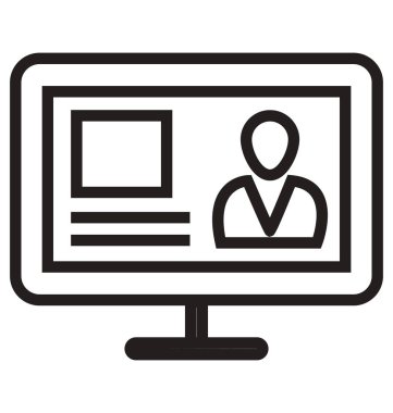 Kolayca değiştirilebilir veya düzenlediğiniz video ara izole vektör simgesi