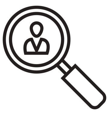 Kolayca değiştirilebilir veya düzenlediğiniz arama başvuru izole vektör simgesi