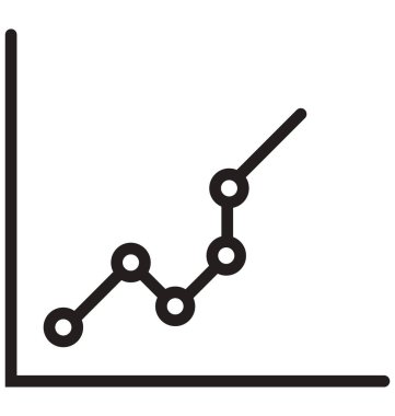 Büyüme grafik, kolayca değiştirilebilir veya düzenlediğiniz grafik izole vektör simgesi