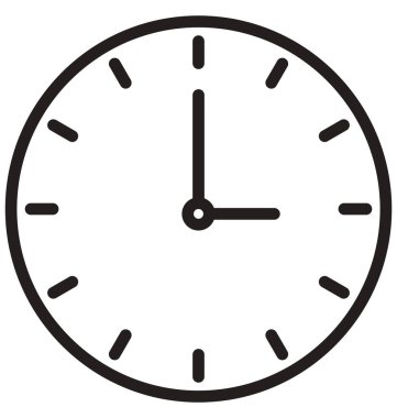 Kolayca değiştirilebilir veya düzenlediğiniz duvar saati izole vektör simgesi