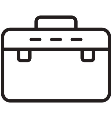 Kolayca değiştirilebilir veya düzenlediğiniz evrak çantası izole vektör simgesi