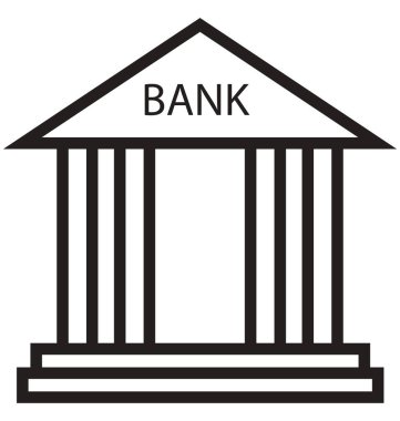 Kolayca değiştirilebilir veya düzenlediğiniz Adliye izole vektör simgesi