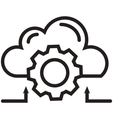 Kolayca değiştirilebilir veya düzenlediğiniz bulut izole vektör ağ simgesini