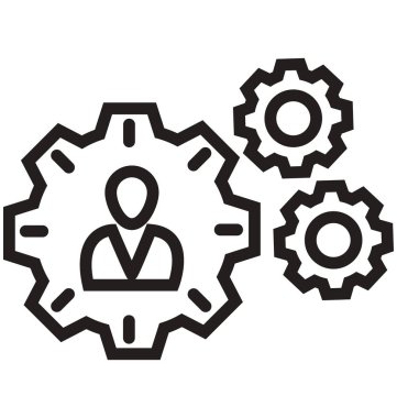 Kolayca değiştirilebilir veya düzenlediğiniz yönetimi izole vektör simgesi