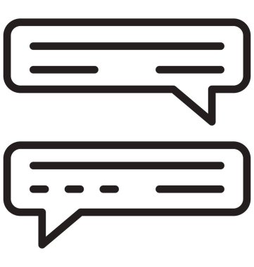 Kolayca değiştirilebilir veya düzenlediğiniz sohbet kabarcıklar izole vektör simgesi