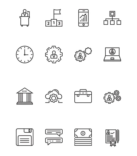 Corporate Vector Geïsoleerde Vector Icons Set Die Moeiteloos Kan Worden — Stockvector