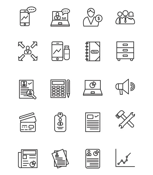 Corporate Vector Isolated Vector Icons Set Can Easily Modified Edit — Stock Vector