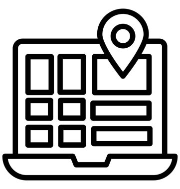 GPS izole vektör kolayca değiştirilebilir veya Düzenle simgesini