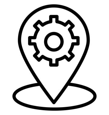 GPS yönetimi kolayca değiştirilebilir veya düzenlediğiniz izole vektör simgesi