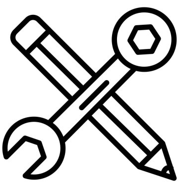 İnşaat Aracı kolayca değiştirilebilir veya düzenlediğiniz izole vektör simgesini