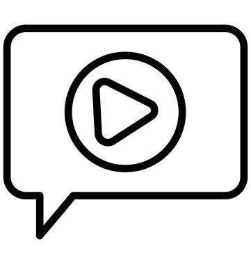 Video mesaj kolayca değiştirilebilir veya düzenlediğiniz izole vektör simgesi