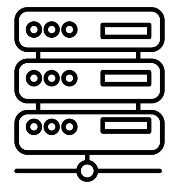 Veri sunucusu kolayca değiştirilebilir veya düzenlediğiniz izole vektör simgesi
