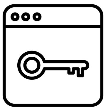 Web erişim kolayca değiştirilebilir veya düzenlediğiniz izole vektör simgesi