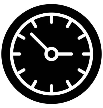 Saat saat kolayca değiştirilebilir veya düzenlediğiniz izole vektör simgesi