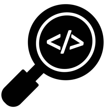 Kodlama kolayca değiştirilebilir veya düzenlediğiniz izole vektör simge arama