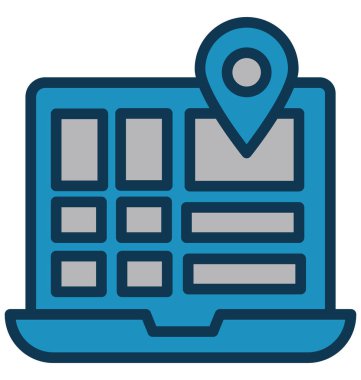 GPS izole vektör kolayca değiştirilebilir veya Düzenle simgesini