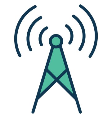 Anten Kulesi kolayca değiştirilebilir veya düzenlediğiniz izole vektör simgesi