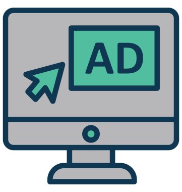 Reklamlar izole vektör kolayca değiştirilebilir veya Düzenle simgesini