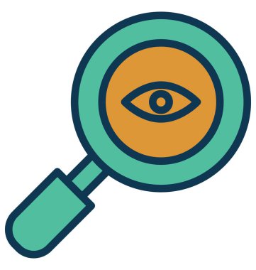 Cyber göz kolayca değiştirilebilir veya düzenlediğiniz izole vektör simgesi