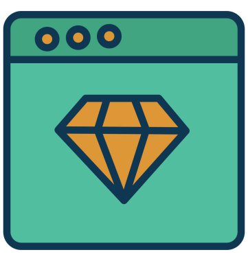 Online web kalitesi kolayca değiştirilebilir veya düzenlediğiniz izole vektör simgesi