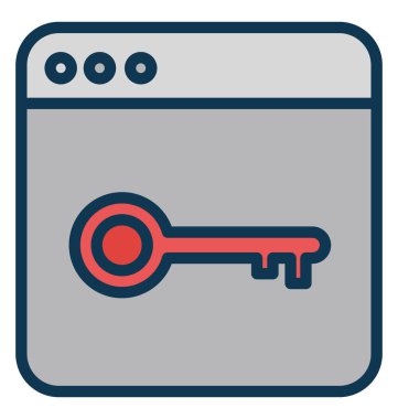 Web erişim kolayca değiştirilebilir veya düzenlediğiniz izole vektör simgesi