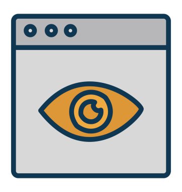 Cyber kolayca değiştirilebilir veya düzenlediğiniz izole vektör simge izleme