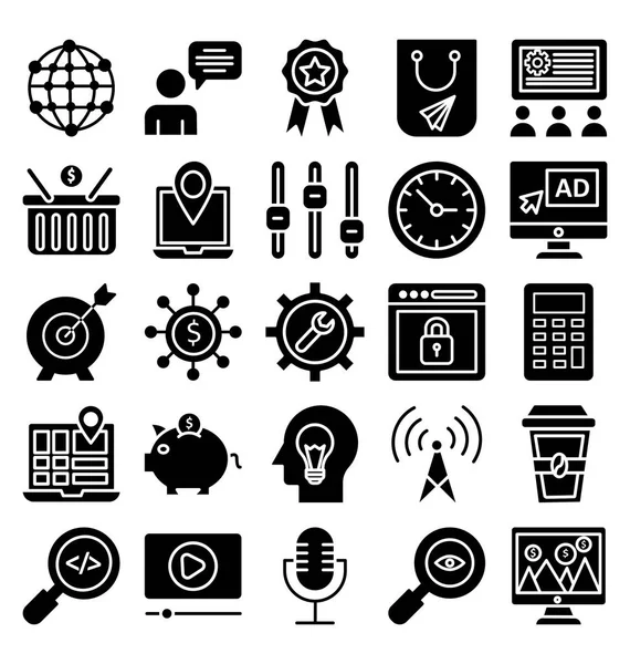 Web Seo Isolated Vector Icons Set Qui Peut Être Facilement — Image vectorielle