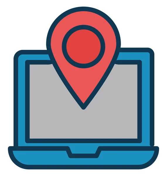 Location Pin Isolated Vector Icon Can Easily Modified Edit — Stock Vector