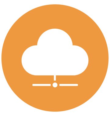 Kolayca değiştirilebilir veya düzenlediğiniz bulut bilgi işlem izole vektör simgesi