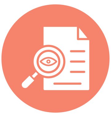 Belge denetim kolayca değiştirilebilir veya düzenlediğiniz izole vektör simgesi