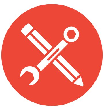 İnşaat Aracı kolayca değiştirilebilir veya düzenlediğiniz izole vektör simgesini