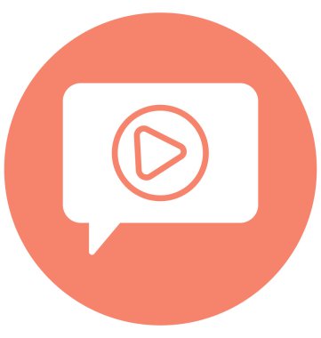 Video mesaj kolayca değiştirilebilir veya düzenlediğiniz izole vektör simgesi