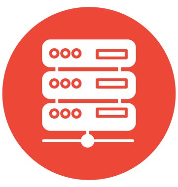 Veri sunucusu kolayca değiştirilebilir veya düzenlediğiniz izole vektör simgesi