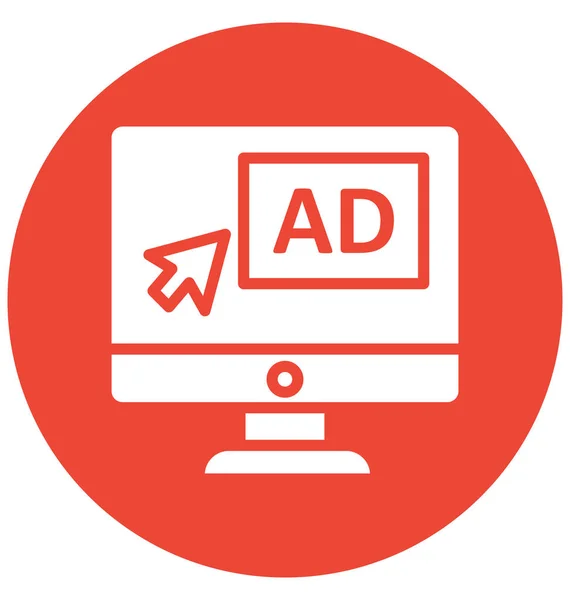 Anúncios Isolated Vector Icon Que Pode Ser Facilmente Modificado Editar — Vetor de Stock
