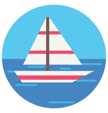 Yelkenli renk izole vektör kolayca değiştirilebilir veya Düzenle simgesini