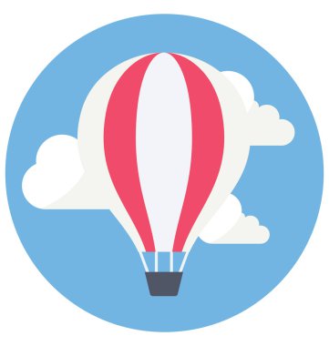 Hava Balon renk izole vektör kolayca değiştirilebilir veya Düzenle simgesini