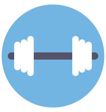 Dumbbell renk izole vektör kolayca değiştirilebilir veya Düzenle simgesini