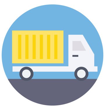 Teslimat Van renk izole vektör kolayca değiştirilebilir veya Düzenle simgesini