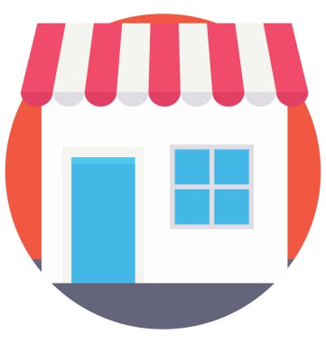 Dükkanı renk izole kolayca değiştirilebilir veya düzenlediğiniz vektör simge