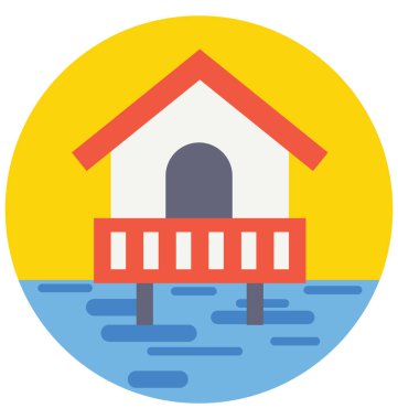 Deniz ev renk izole vektör kolayca değiştirilebilir veya Düzenle simgesini