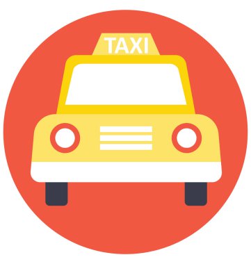 Taksi renk izole vektör kolayca değiştirilebilir veya Düzenle simgesini