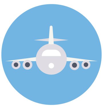 Uçak renk izole vektör kolayca değiştirilebilir veya Düzenle simgesini