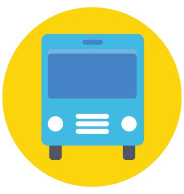 Otobüs renk izole vektör kolayca değiştirilebilir veya Düzenle simgesini