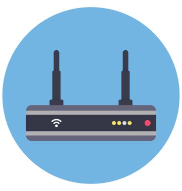 WiFi yönlendirici renk izole vektör kolayca değiştirilebilir veya Düzenle simgesini