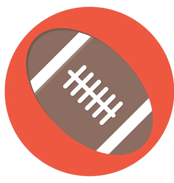 Rugby Ball Farblich Isoliertes Vektorsymbol Das Leicht Geändert Oder Bearbeitet — Stockvektor