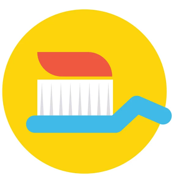 Toothbrush Color Isolated Vector Icon Can Easily Modified Edit — Stock Vector