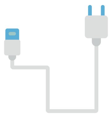 Kolayca değiştirilebilir veya düzenlediğiniz Jack kablo izole renk vektör simgesi 