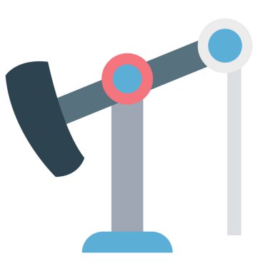 Kolayca değiştirilebilir veya düzenlediğiniz pompa Jack izole renk vektör simgesi