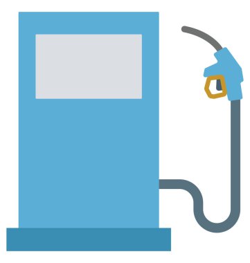 Kolayca değiştirilebilir veya düzenlediğiniz yakıt istasyonu izole renk vektör simgesi